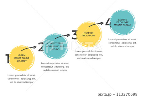 Infographic Template with 4 Circles Infographic Template with 4 Circles 113270699