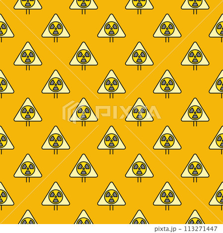 Radiation Symbol Triangle sign vector Pollution...のイラスト素材 [113271447 ...