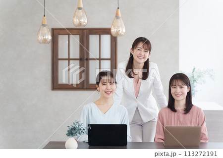 オフィスで働くビジネスウーマンたち オフィスで働くビジネスウーマンたち 113272191