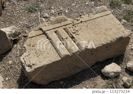 Ancient Carved Stone Fragment in Cypr. Ancient Carved Stone Fragment in Cypr. 113273234