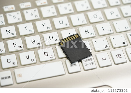 sdカードとキーボードのイメージ sdカードとキーボードのイメージ 113273591
