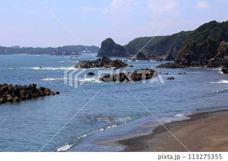 大王崎灯台　大王崎　灯台　三重県大王町　八満さん公園　伊勢湾　太平洋　県営波切漁港　波切九鬼城址　 113275355