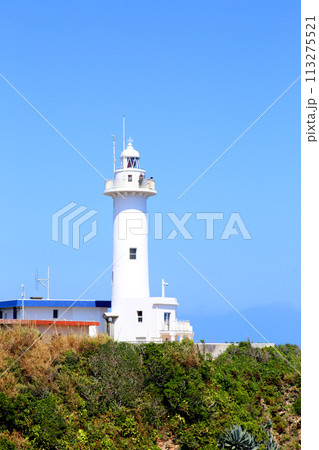 大王崎灯台　大王崎　灯台　三重県大王町　八満さん公園　伊勢湾　太平洋　県営波切漁港　波切九鬼城址　 113275521