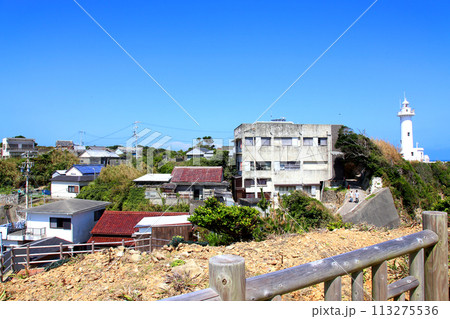 大王崎灯台　大王崎　灯台　三重県大王町　八満さん公園　伊勢湾　太平洋　県営波切漁港　波切九鬼城址　 113275536