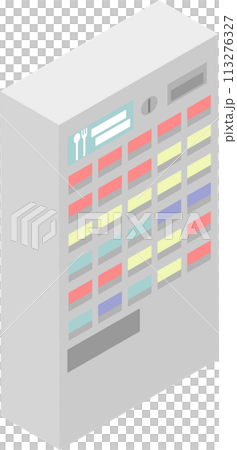 アイソメトリックな券売機のイメージ素材 113276327