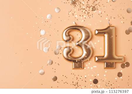 31 years celebration. Greeting banner. 31 years celebration. Greeting banner. 113276397