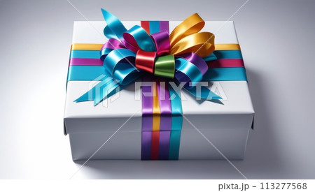 present0008リボンの付いた箱 113277568