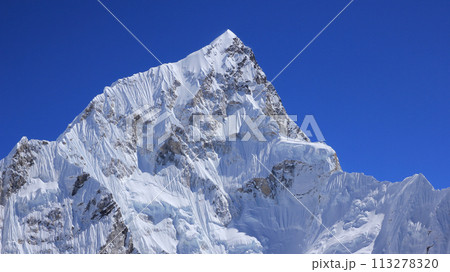 Snow covered  Mount Nuptse, Nepal. 113278320