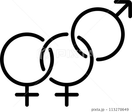 バイセクシュアルを表すアイコン バイセクシュアルを表すアイコン 113278649