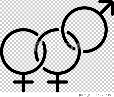 バイセクシュアルを表すアイコン バイセクシュアルを表すアイコン 113278649