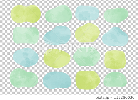 Green watercolor frame 113280030