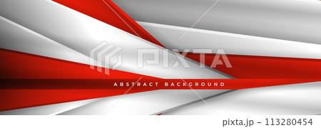 3D abstract background with red and white diagonal geometric objects and shapes. 3D abstract background with red and white diagonal geometric objects and shapes. 113280454