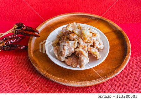 塩ニンニク味の鶏ハラミ 113280683