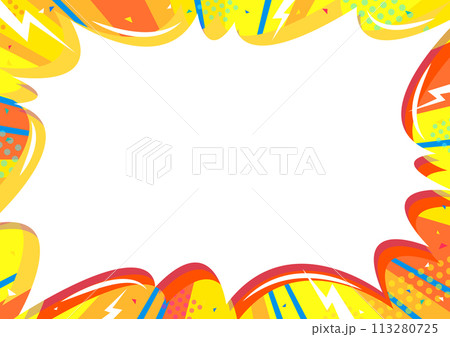 ポップな幾何学バクダンフレーム イエロー 113280725