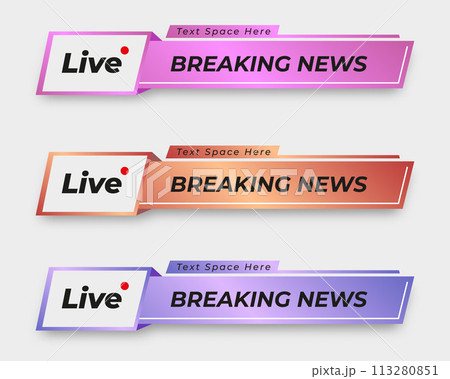 tv news bar. bars newspaper. social media bars. Television broadcast media title banner. title bar tv news bar. bars newspaper. social media bars. Television broadcast media title banner. title bar 113280851