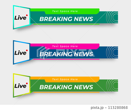 tv news bar. bars newspaper. social media bars. Television broadcast media title banner. title bar tv news bar. bars newspaper. social media bars. Television broadcast media title banner. title bar 113280868