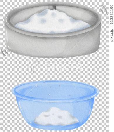 Flour Sifting in Kitchen Classic Baking Flour Sifting in Kitchen Classic Baking 113281190