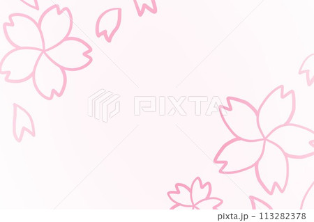 桜のレター素材 桜のレター素材 113282378
