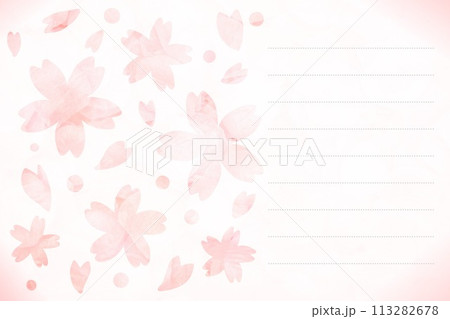 桜のレター素材 113282678