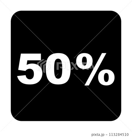 Vector icon 50% 113284510