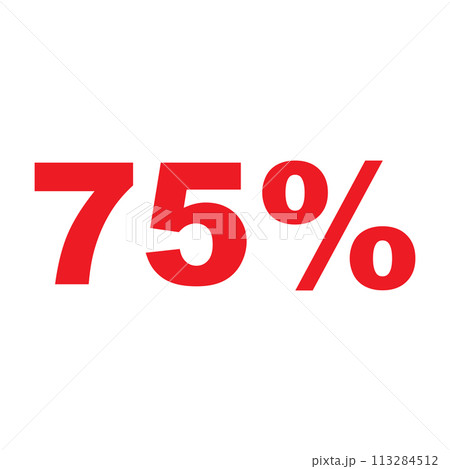 Vector icon 75% 113284512