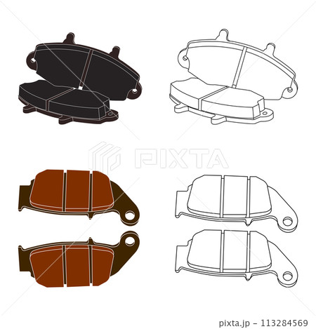 Disc brake lining icon Disc brake lining icon 113284569