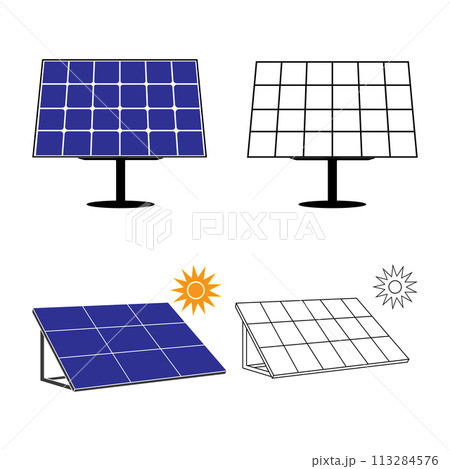 Solar panels icon 113284576