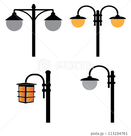 Garden lamp logo 113284761