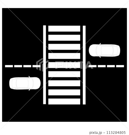 Crosswalk icon Crosswalk icon 113284805