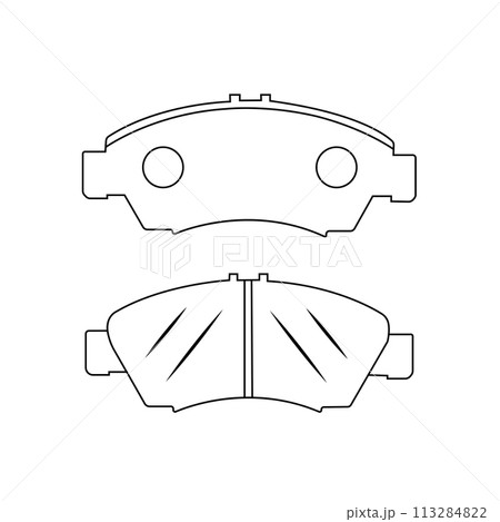 Disc brake lining icon 113284822