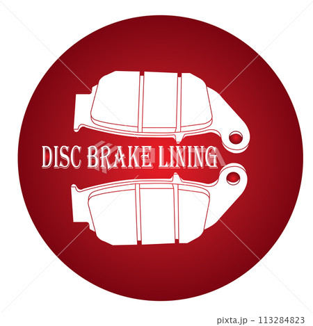 Disc brake lining icon 113284823