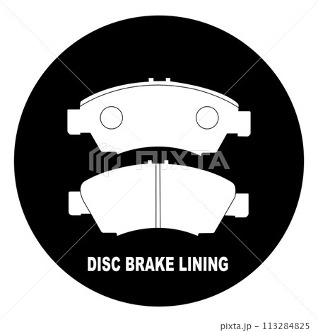 Disc brake lining icon 113284825