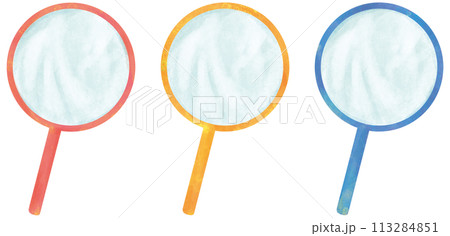 金魚すくいのポイのイラストセット 金魚すくいのポイのイラストセット 113284851