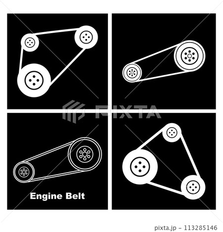 Engine belt icon 113285146