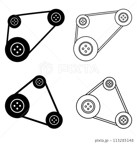 Engine belt icon 113285148