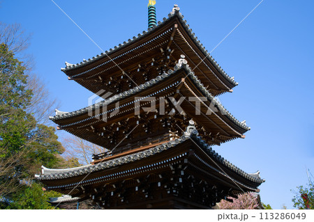 御瀧不動尊　三重塔　千葉県船橋市金杉 113286049