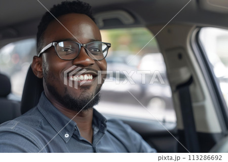 Joyful Driver on a Test Drive Joyful Driver on a Test Drive 113286692