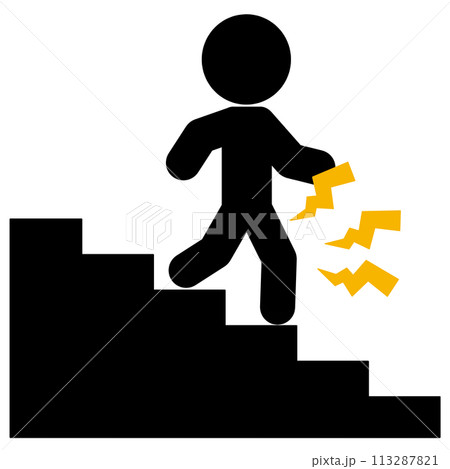 階段を下りる棒人間 113287821