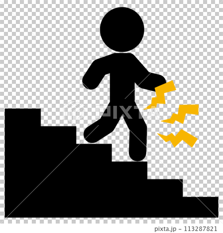 階段を下りる棒人間 113287821