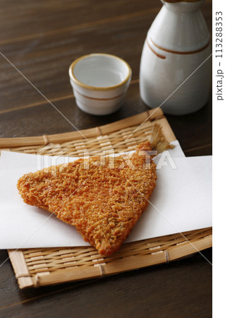 アジフライと日本酒 113288353