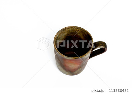 備前焼の空のコーヒーカップ 備前焼の空のコーヒーカップ 113288482