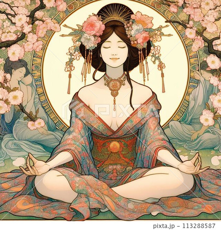 桜の木の瞑想 桜の木の瞑想 113288587
