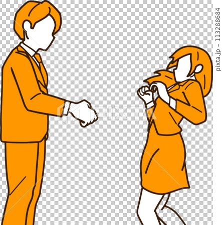 商人被拒絕握手的插圖 113288684