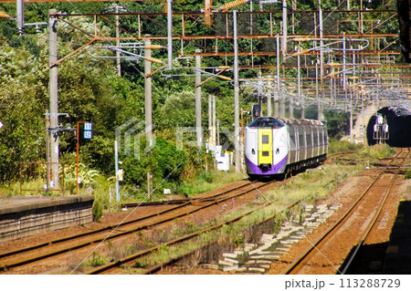 室蘭本線の風景　キハ261系特急北斗（登別駅付近） 113288729
