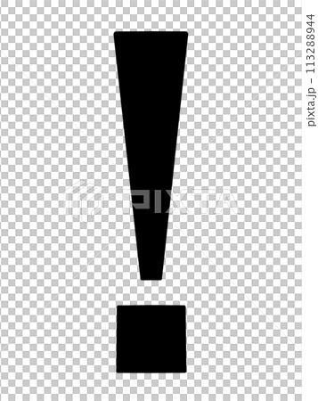 Black exclamation mark Black exclamation mark 113288944