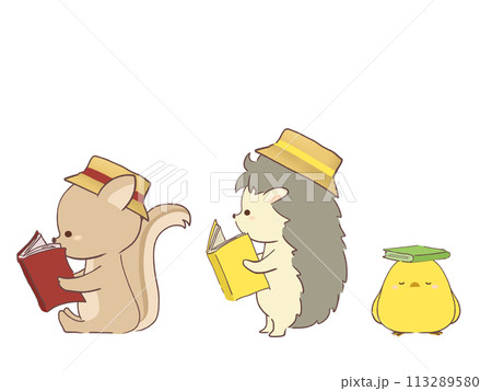 読書をする動物たち 読書をする動物たち 113289580