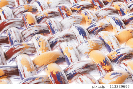 Dirt cloth with colorful blot details, 3d rendering. 113289695