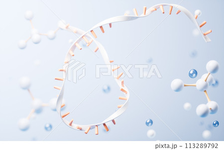 RNA with biological concept, 3d rendering. 113289792