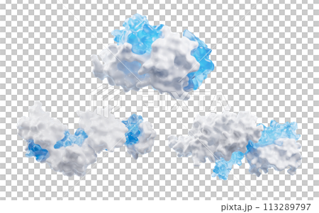 Protein structure with biological concept, 3d rendering. 113289797