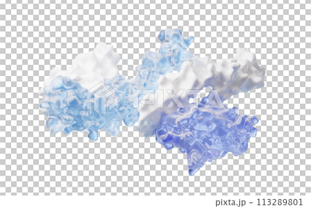 Protein structure with biological concept, 3d rendering. Protein structure with biological concept, 3d rendering. 113289801